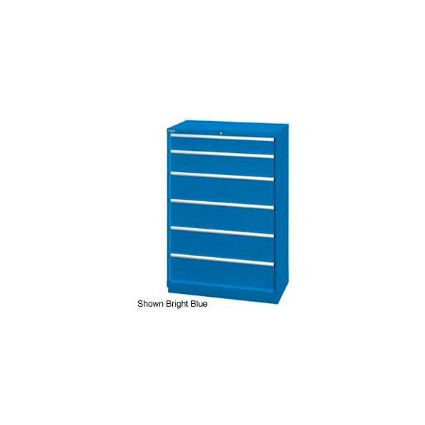 Lista International Lista 40-1/4"W Cabinet, 6 Drawer, 42 Compart - Bright Blue, Individual Lock XSHS1350-0608BBRG - main